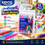 KIDCO Watercolor Brush Markers – 12 Vibrant Colors