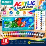 M&G Acrylic Color Paint – 18 Colors × 12ml Each
