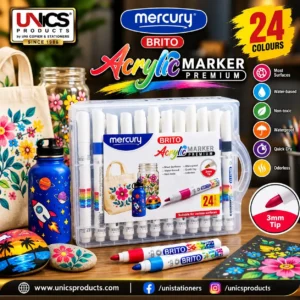 Mercury BRITO Acrylic Marker Premium — 24 Colors