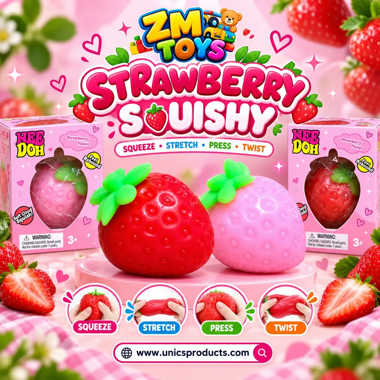 NEEDOH Strawberry Swuishy