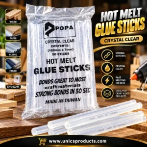 POPA Crystal Clear Hot Melt Glue Sticks - 180mm × 7mm
