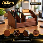 Premium Wooden Desk Organizer with Drawer – Model 6020