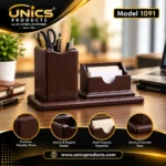 Premium Wooden Desk Organizer – Model 1091