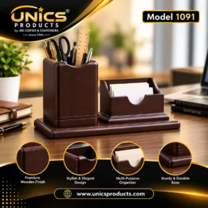 Premium Wooden Desk Organizer – Model 1091