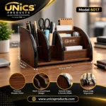 Premium Wooden Desk Organizer – Model 6017