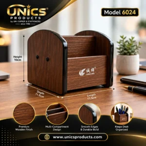 Premium Wooden Desk Organizer – Model 6024