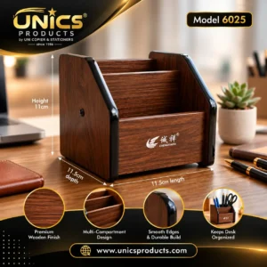 Premium Wooden Desk Organizer – Model 6025