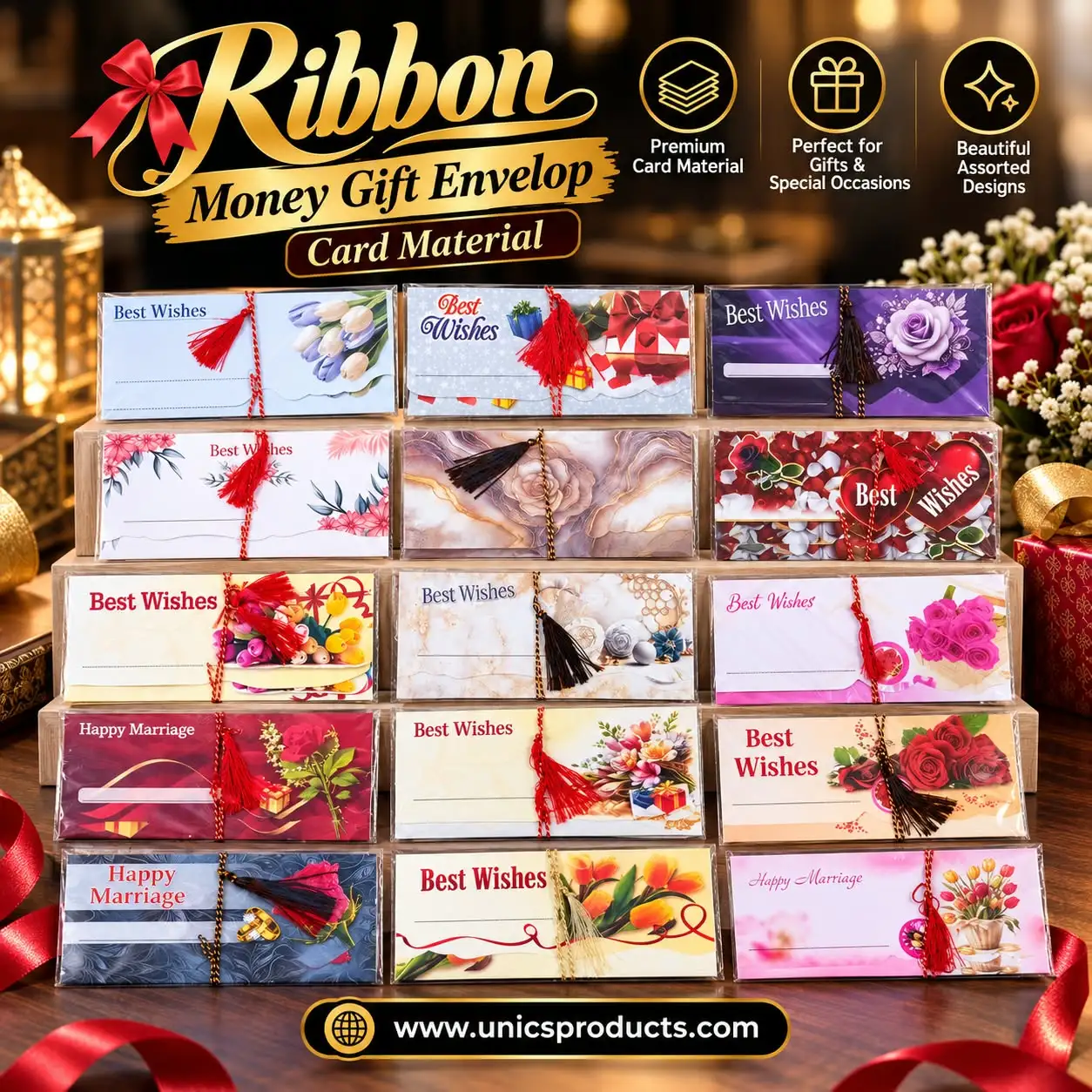 Ribbon Money Gift Envelop - Box of 72