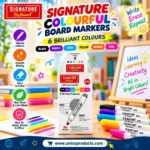 Signature Dr.Board Colorful Board Markers – 6 Colors Set