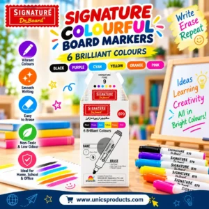 Signature Dr.Board Colorful Board Markers – 6 Colors Set